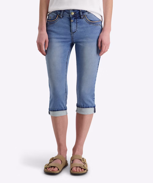 detail Timezone dámské jeans kraťasy T1 50016.3337-27 Slim TaliTZ 3/4